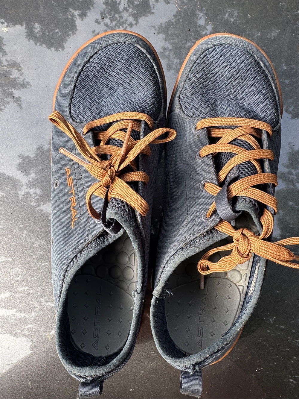 Astral Men's Casual Navy and Tan Lace-Up Sneakers
